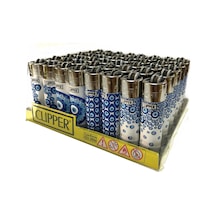 Clipper Classic Taşlı Çakmak Nazar Boncuk Baskılı 48 Adet 7041