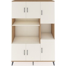 Hyperion Dolap 9 Raflı 6 Kapaklı 132x44x195 Çam-aytaşı/aytaşı Çam