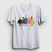Presmono Unisex Band Pentatonix T-shirt Beyaz