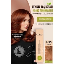 Renna Amonyaksız Bitkisel Yıpranmış Saçlar İçin Saç Boyası 7-35 Tarçın 60ml