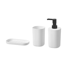 Ikea Asıa 3 Parça Banyo Aksesuar Setleri, Sabunluk, Diş Fırçası Tutucu Ve Tepsi, Beyaz Sku: Smg8690010196927 Açık Bej