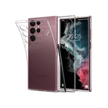 Newface Samsung Uyumlu Galaxy S23 Ultra Kılıf Lüx Şeffaf Silikon