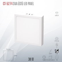 Cata Ct-5274 Sıva Üstü Led Panel Beyaz Işık