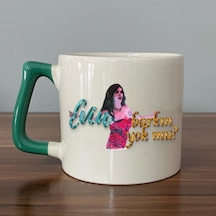 Evin Barkın Yok Mu Baskılı Yeşil Kulplu D Kupa