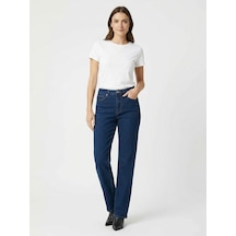 Sisley Streç Pamuklu Taş Yıkama Slim Fit Denim Pantolon Kadın Haki Yeşili Denim Pantolon - 325p4mcple046