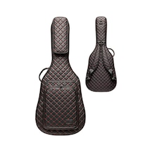 Siyah Profesyonel Gigbag Klasik Gitar Kılıfı-çantası-kırmızı Kapitoneli Suni Deri