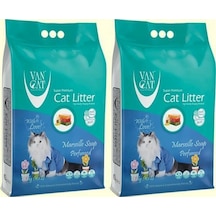 Vancat Marsilya Sabunlu İnce Taneli Bentonit Kedi Kumu 2 x 10 KG