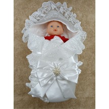 Bebek Kundağı Unisex Bebek Dış Kundak Battaniyesi Hastane Çıkışı Kundak Battaniye Yenidoğan Hediye Ekru