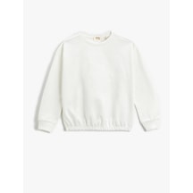 3SKG10057AK Koton Kız Çocuk Sweat EKRU Ekru