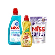 Miss Sıvı Çamaşır Deterjanı - Soda Plus - Arap Sabunu 3 Lü Temizlik Seti Diğer