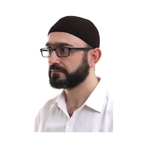 Kahverengi Kışlık Nokta Desenli Orlon Namaz Takkesi