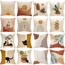 Yastık Kılıfı Bohem Soyut Yastık Kılıfı Oturma Odası Kanepe Cumbalı Pencere Kılıfı 1 Parça Stil 4 Çok Renkli