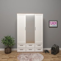Modern Çıtalı Kapak Gardırop Mdf Antrasit