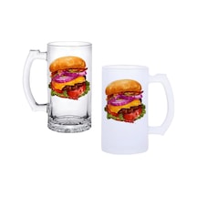 Hamburger Buzlu Ya Buzsuz Seçenekleriyle Bira Bardağı