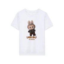 Assema Kız Çocuk Baskılı T-shirt - Beyaz Çok Renkli