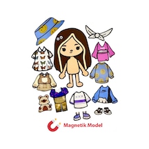 Toca Boca Brown Mıknatıslı Giydirme Seti