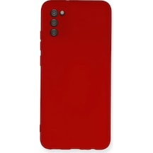 Samsung Uyumlu Galaxy A03s Kılıf Nano İçi Kadife Silikon - Kırmızı Çok Renkli