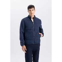 DeFacto Slim Fit Dar Kesim Dik Yaka Lastikli ve Fermuarlı Su Geçirmez Mont D7532AX25SPNV147