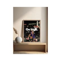 Vince Carter Doğal Ahşap Çerçeveli Tek Parça Dekoratif Tablo Çok Renkli - 819591454 Çok Renkli