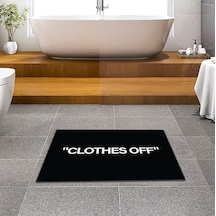 Evaşk Banyo Paspası İpeksi Kadifemsi Halı Yüzey Kaymaz Taban 40x60 BM00340S Siyah