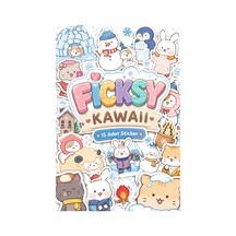 Kawaii Stili Sevimli Hayvanlar Kış Temalı Sticker Seti - 15 Adet Etiket Çıkartma Diğer