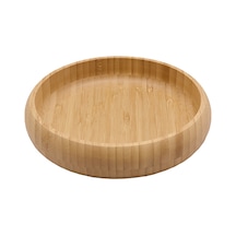 Mien Bambu Yuvarlak Kase - 18 Cm Dekoratif Sunum Ve Çerez Kasesi Kahverengi