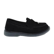 Mergenshoes G058 Siyah Süet Kauçuk Taban Kadın Günlük Ayakkabı Siyah