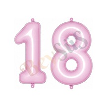 18 Rakam Folyo Balon Pembe Rengi 76 Cm