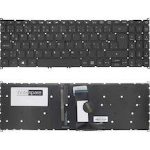 Acer Uyumlu Swift 3 N17p4 Klavye Tr Işıklı Siyah