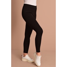 For Big Trend Kadın Siyah Yüksek Bel Çelik Örme Basıc Siyah Tayt Bt20Yb291002Siyah Xl Siyah