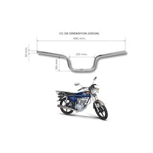 125 / 200 Motosiklet Gidonu - Krom Kaplama Direksiyon Standard Ölçüler 125 150 Cc Standart
