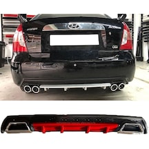 Hyundai Accent Era Kırmızı Difüzör Çiftli Kare Egzoz Görünümlü D Tip Difizör 2006 - 2009