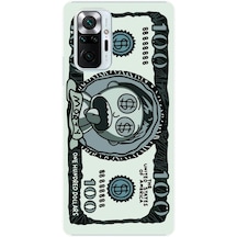 Redmi Note 10 Pro Uyumlu Morty Dolar Baskılı Silikon Kılıf Renkli