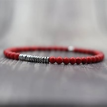 Jasper Hematit Doğal Taş Bileklik - Şık Ve Dayanıklı 4mm Çok Renkli