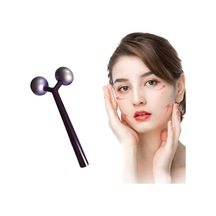 Metal Yüz Masaj Aleti Face Yoga Guasha 3d Roller Graston Aparatı Siyah Renk