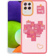Ardemix Galaxy Uyumlu M22 Kılıf M-fit Desenli Kapak - Love Story No2 Love Story No2