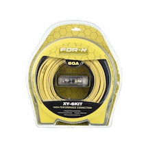 FOR-X 6 GA Profesyonel Seri Kalın Oto Amfi Kablo Seti XY-6KIT