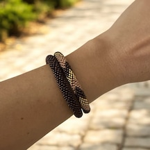 Chichibeads Mivera Bohem Bileklik İkili Set Sütlü Kahverengi