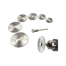 Daire Testere Bıçağı Seti, 6 Adet Döner Alet El Daire Testeresi, 3,2 Mm Çubuklu, Mini Delikli K