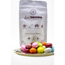 Dark Brown Bademli Çikolata Dolgulu Renkli Draje Çikolatası 1 KG