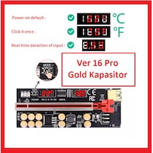 Riser Ver016 Pro Gold Kapasitör 10 Adet - 2 Display Ekranlı