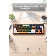 Torima TK14 Oyuncu Klavyesi RGB Işıklı Dijital Ekranlı 3 Modlu Mekanik Hisli Kablosuz Klavye