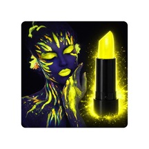 Neon Sarı Ruj Uv Işığı Altında Parlayan 1 Adet Çok Renkli