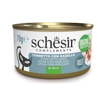 Schesir Jöle İçinde Ton Ve Berlam Balıklı Yetişkin Kedi Konservesi 70 Gr