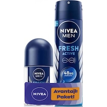 Men Erkek Sprey Deodorant Fresh Active 150 Ml + Roll-on 25 Ml