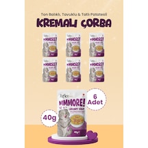 Reflex Plus Mmore Ton Balıklı Tavuklu Ve Tatlı Patatesli Kremalı Kedi Çorbası 40 Gr 6lı Set