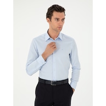 Cacharel Açık Mavi Slim Fit Uzun Kollu Gömlek Denım