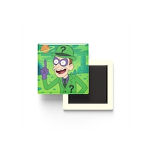 The Riddler - 9x9 Cm Baskılı Kare Buzdolap Magneti