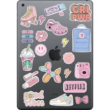 Pinky Temalı Sticker Seti Laptop Ajanda Pc Tablet Telefon Defter Etiket Bullet Journal Diğer