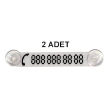 -2 ADET-Beyaz-Siyah Araç Park Telefon Numaratörü Tel No Gösterici